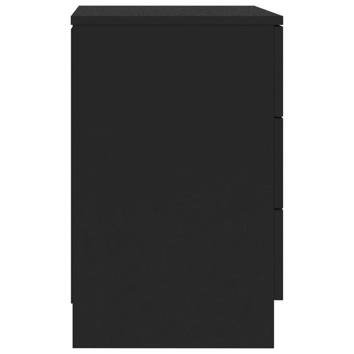 Medina Nachtkastjes 2 st 38x35x56 cm spaanplaat zwart