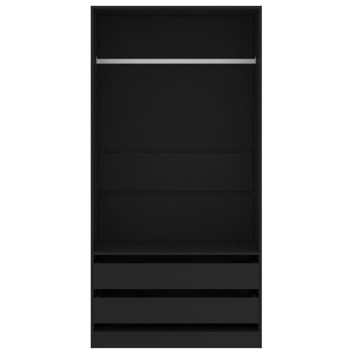 Medina Kledingkast 100x50x200 cm spaanplaat zwart