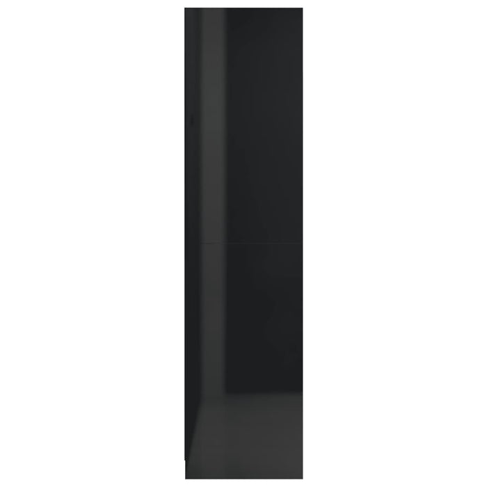 Medina Kledingkast 100x50x200 cm spaanplaat hoogglans zwart