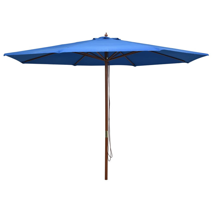 Medina Parasol met houten paal 350 cm blauw