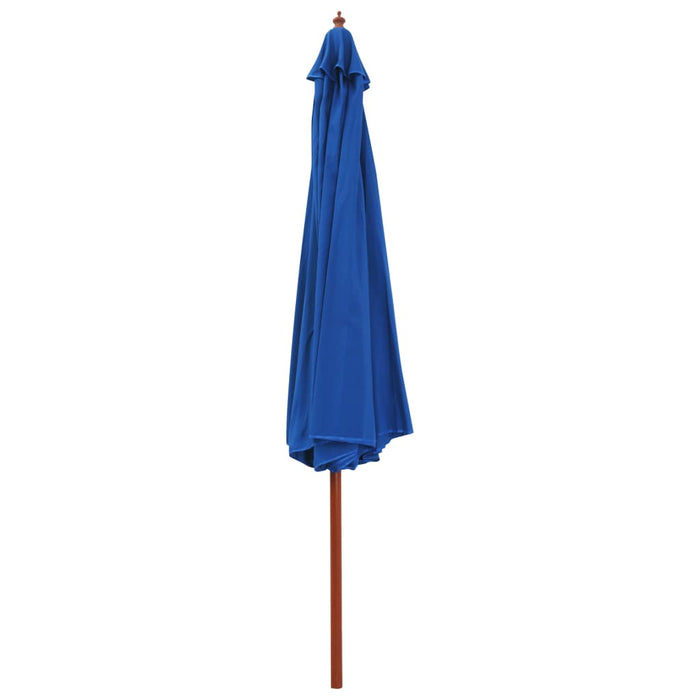 Medina Parasol met houten paal 350 cm blauw