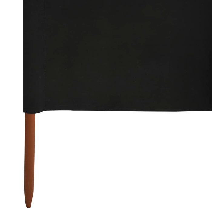 Medina Windscherm 9-panelen 1200x160 cm stof zwart