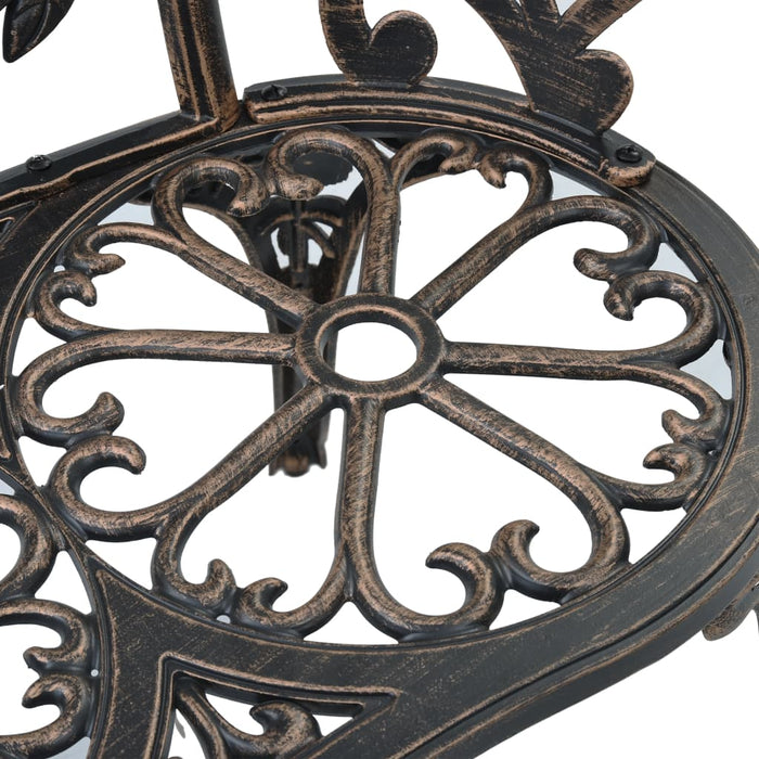 Medina Bistrobank gegoten 100 cm aluminium bronskleurig