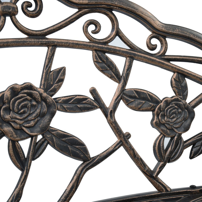 Medina Bistrobank gegoten 100 cm aluminium bronskleurig
