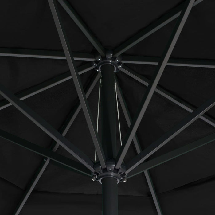Medina Parasol met aluminium paal 500 cm zwart