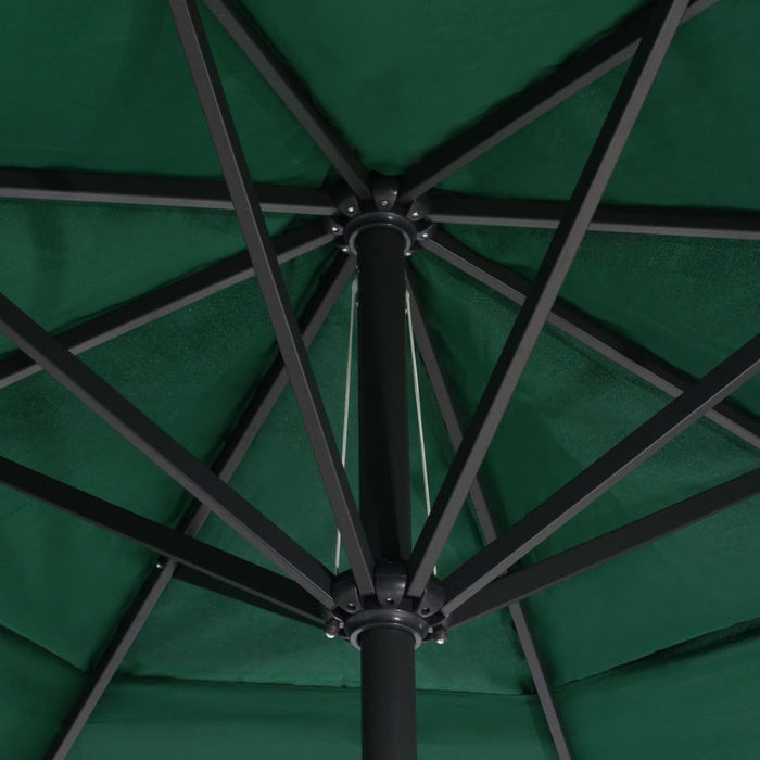 Medina Parasol met aluminium paal 600 cm groen