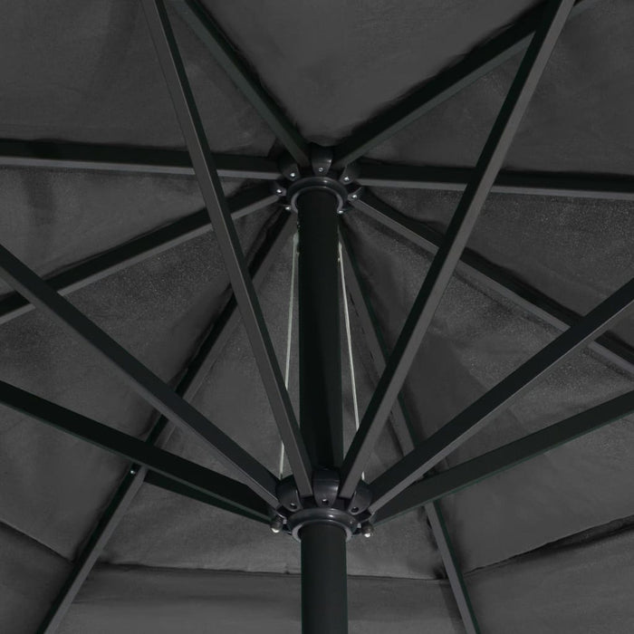 Medina Parasol met aluminium paal 600 cm antraciet