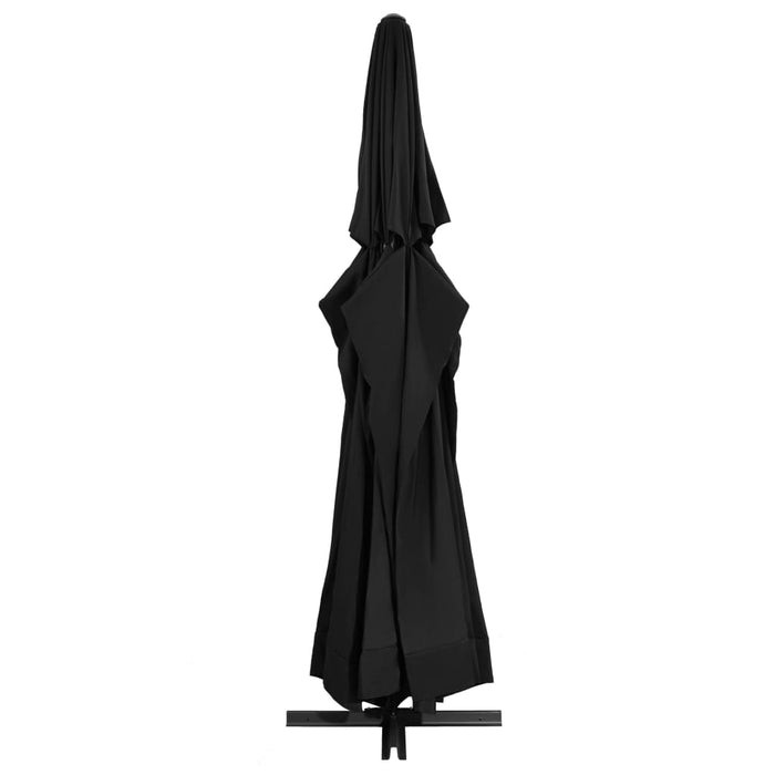Medina Parasol met aluminium paal 600 cm zwart