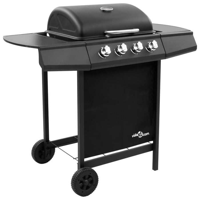Medina Gasbarbecue-grill met 4 branders zwart