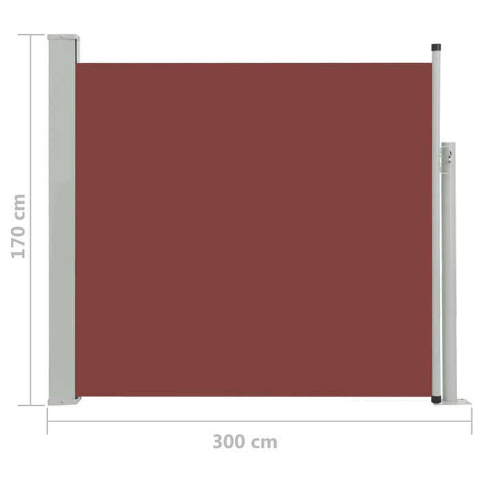 Medina Tuinscherm uittrekbaar 170x300 cm bruin