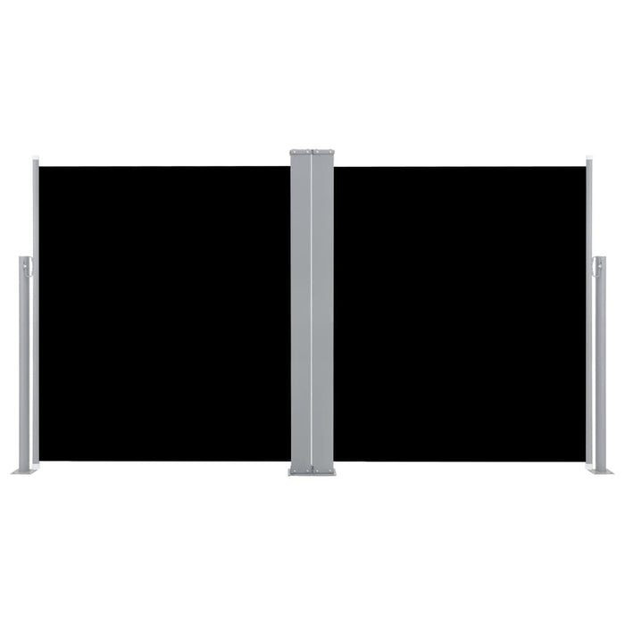 Medina Tuinscherm uittrekbaar dubbel 170x600 cm zwart