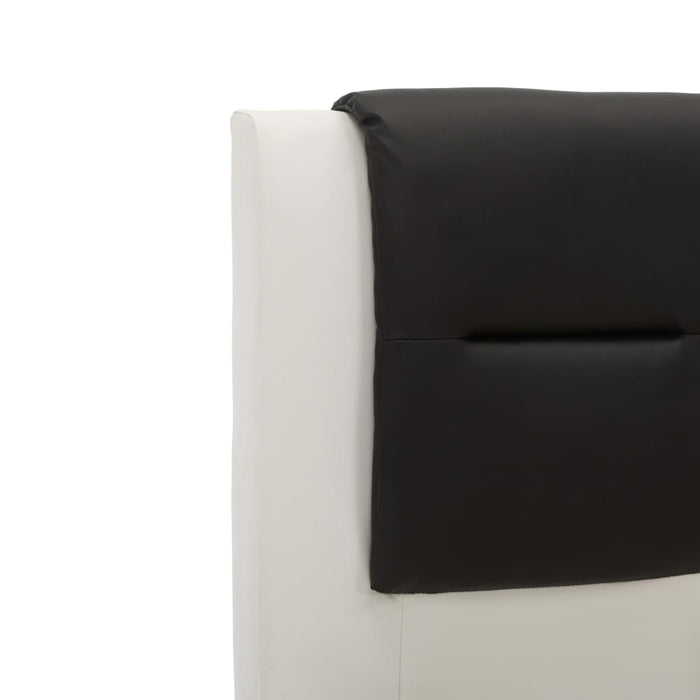 Medina Bedframe kunstleer wit en zwart 90x200 cm