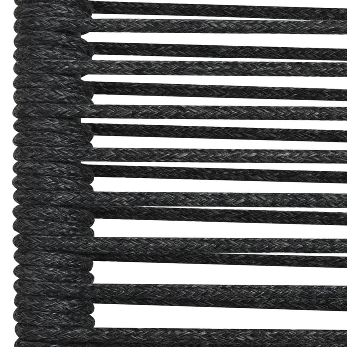 Medina 5-delige Tuinset katoenen touw en staal zwart