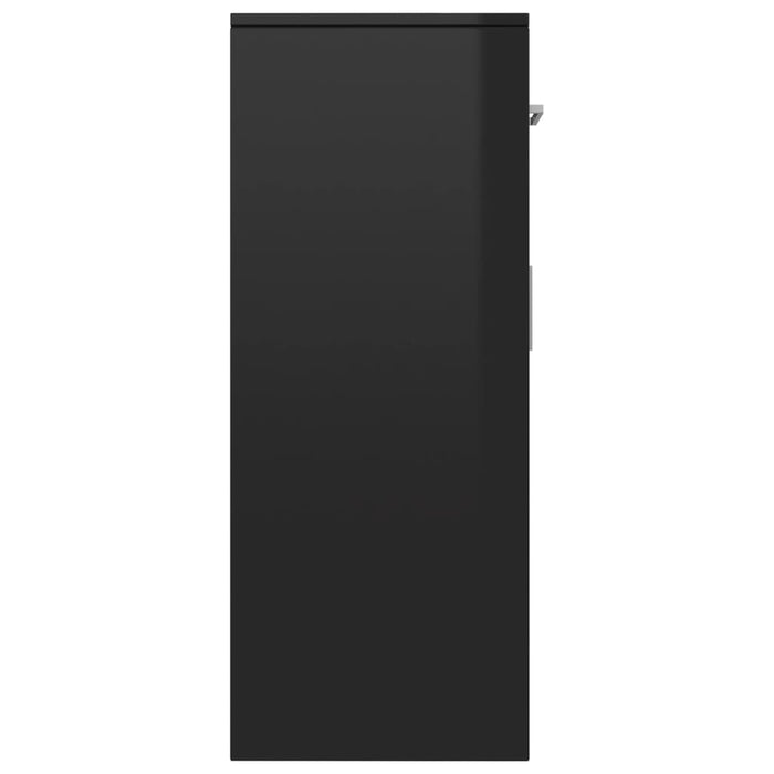 Medina Dressoir 110x34x75 cm spaanplaat hoogglans zwart