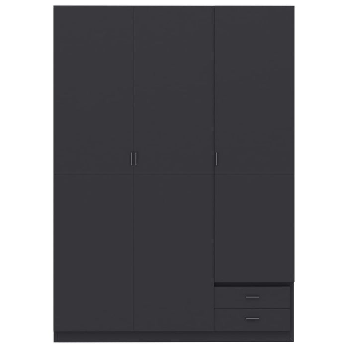 Medina Kledingkast 3-deurs 120x50x180 cm spaanplaat grijs