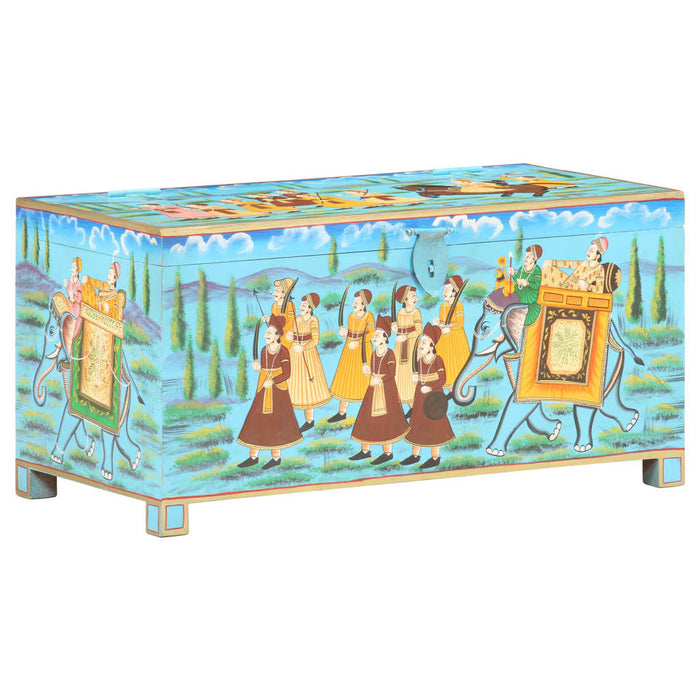 Medina Opbergbox handgeschilderd 80x40x40 cm massief mangohout