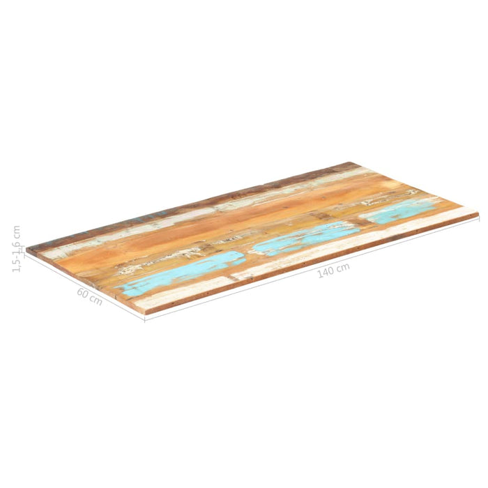 Medina Tafelblad rechthoekig 15-16 mm 60x140cm massief gerecycled hout