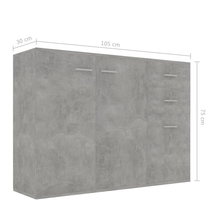 Medina Dressoir 105x30x75 cm spaanplaat betongrijs