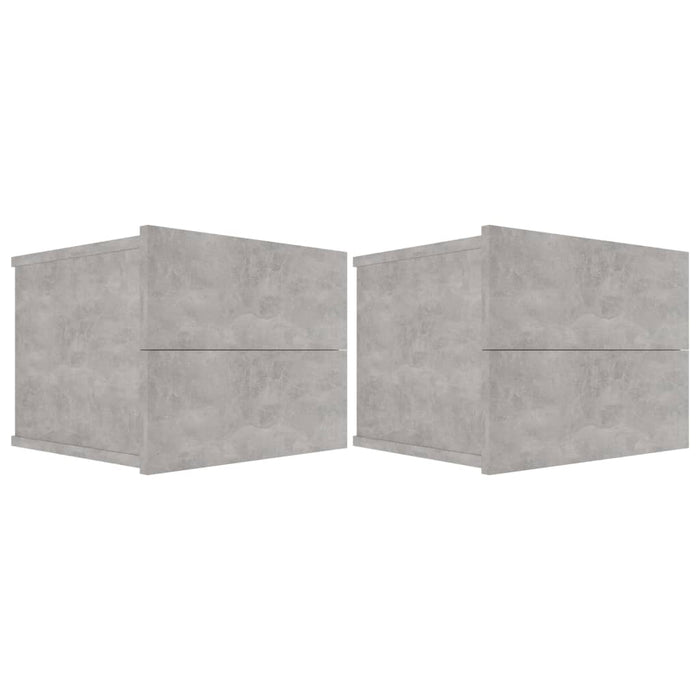 Medina Nachtkastjes 2 st 40x30x30 cm spaanplaat betongrijs