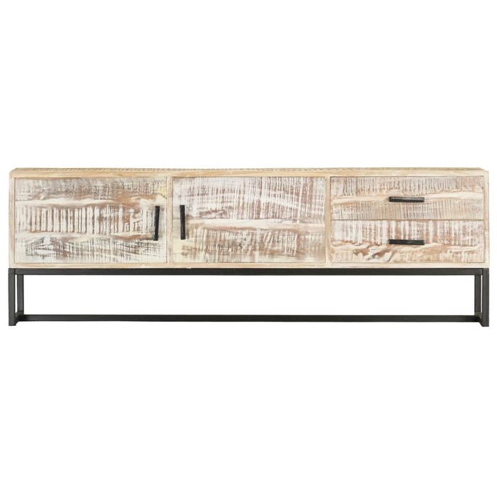 Medina Tv-meubel 140x30x45 cm massief acaciahout wit