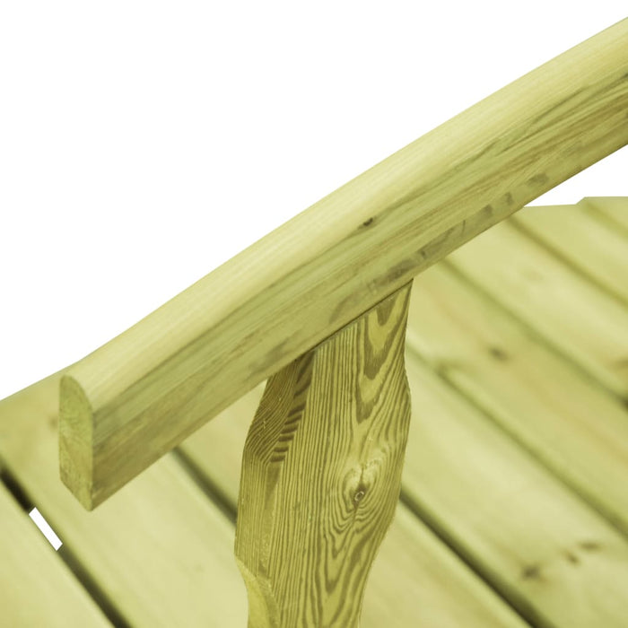 Medina Tuinbrug met leuning 170x74x105 cm geïmpregneerd grenenhout
