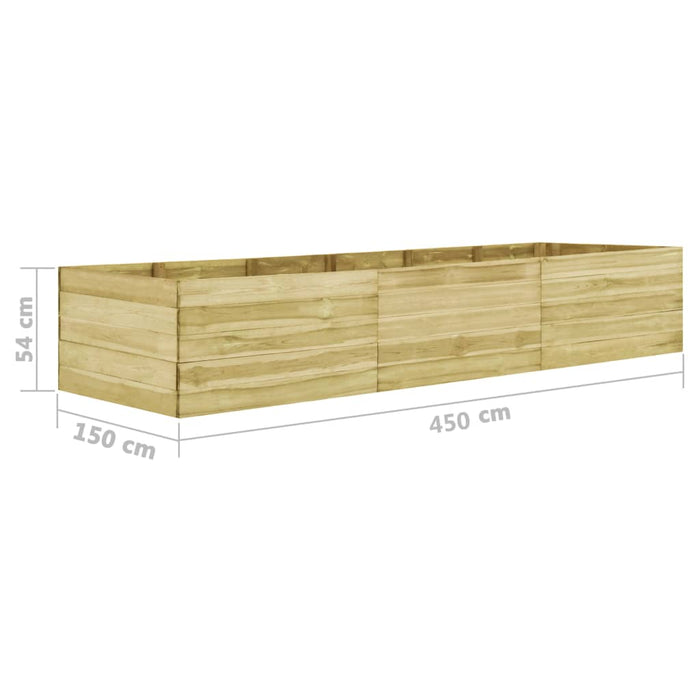 Medina Plantenbak verhoogd 450x150x54 cm geïmpregneerd grenenhout