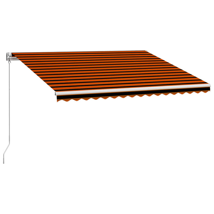 Medina Luifel handmatig uittrekbaar 400x300 cm oranje en bruin