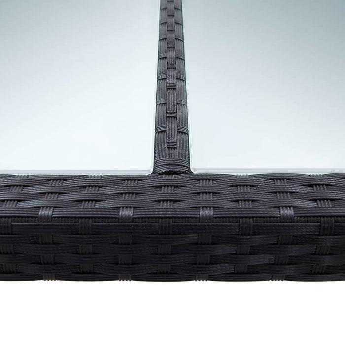 Medina Tuintafel 200x150x74 cm poly rattan zwart