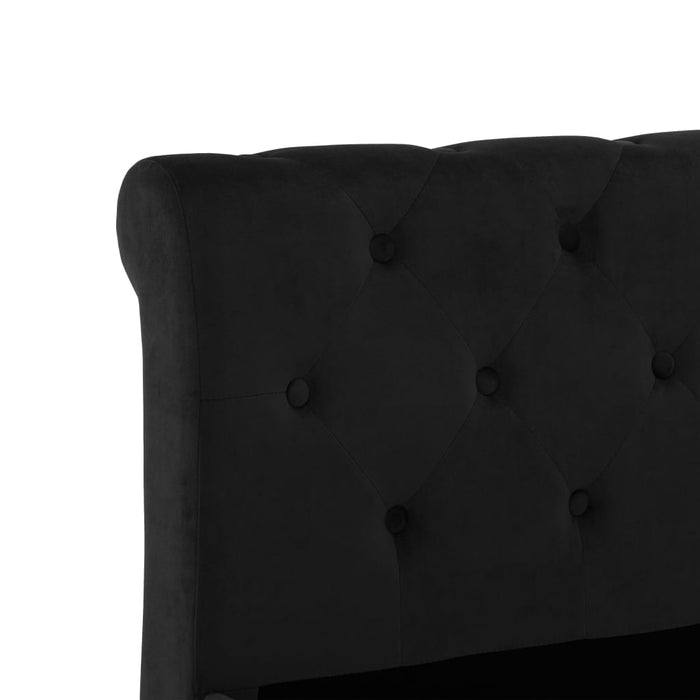 Medina Bedframe fluweel zwart 90x200 cm