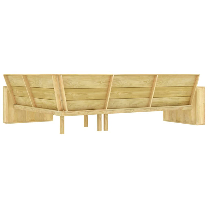 Medina 4-delige Loungeset geïmpregneerd grenenhout
