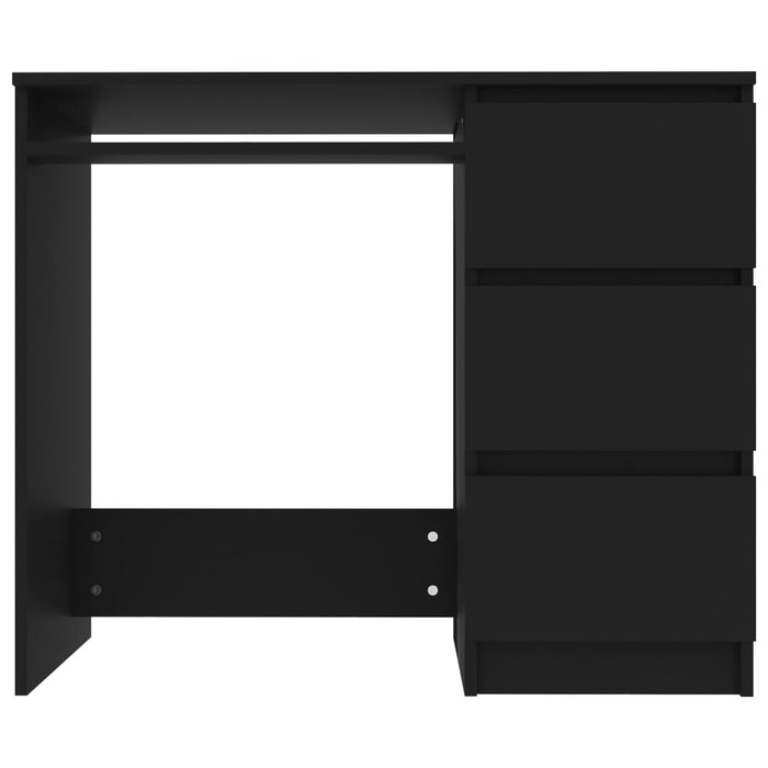 Medina Bureau 90x45x76 cm spaanplaat zwart