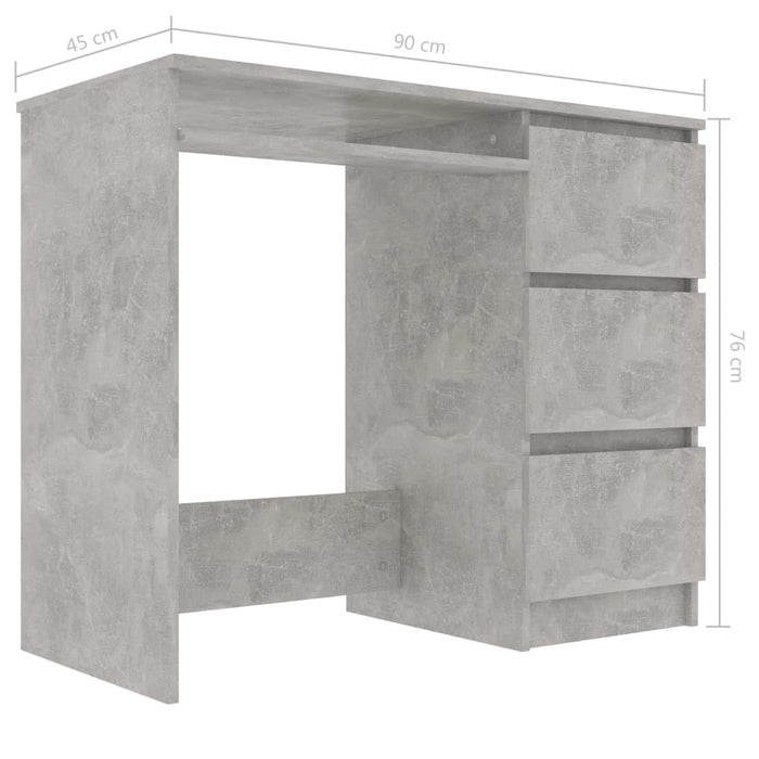 Medina Bureau 90x45x76 cm spaanplaat betongrijs