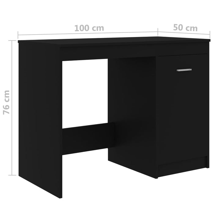 Medina Bureau 100x50x76 cm spaanplaat zwart