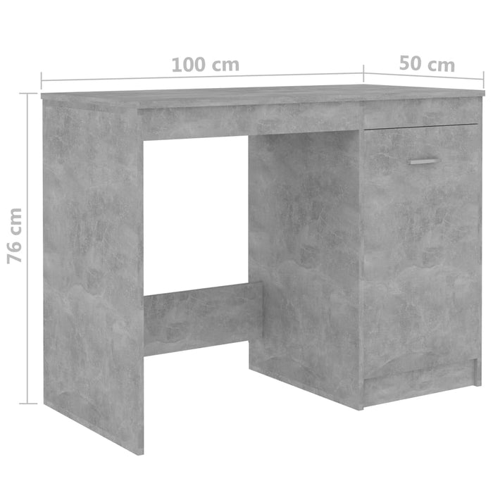 Medina Bureau 100x50x76 cm spaanplaat betongrijs