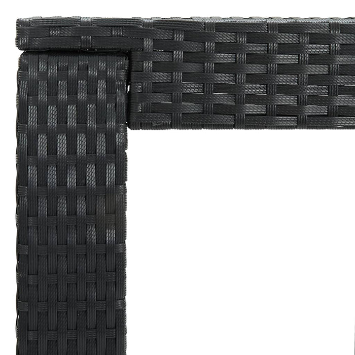 Medina Tuinbartafel 60,5x60,5x110,5 cm poly rattan zwart