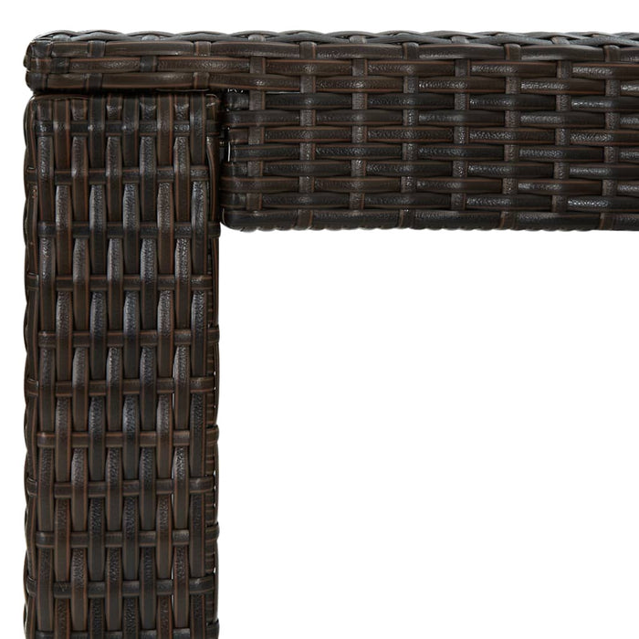 Medina Tuinbartafel 100x60,5x110,5 cm poly rattan bruin