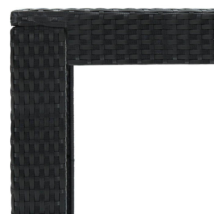 Medina Tuinbartafel 100x60,5x110,5 cm poly rattan zwart
