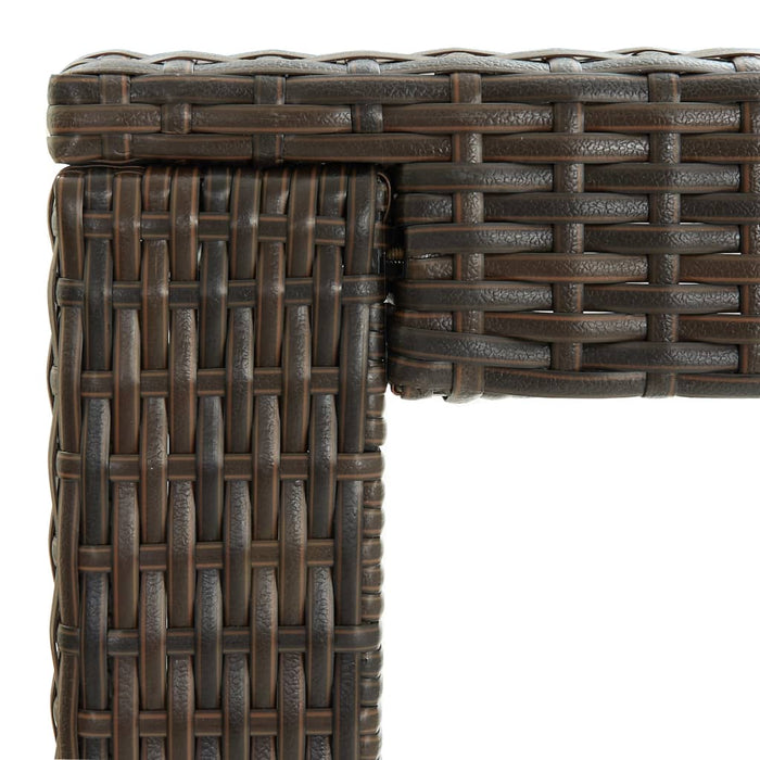 Medina Tuinbartafel 140,5x60,5x110,5 cm poly rattan bruin