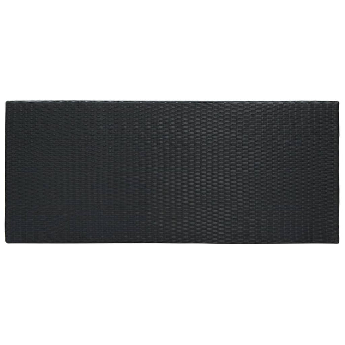 Medina Tuinbartafel 140,5x60,5x110,5 cm poly rattan zwart