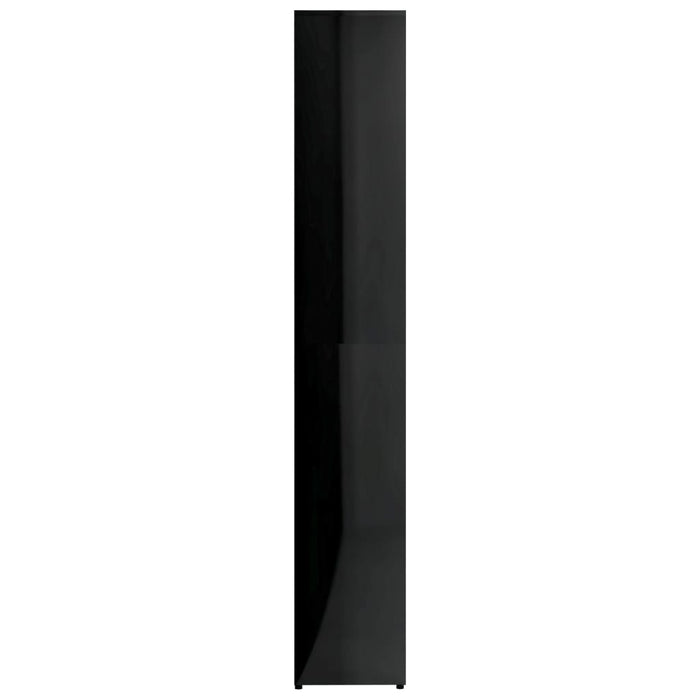 Medina Badkamerkast 30x30x183,5 cm spaanplaat hoogglans zwart
