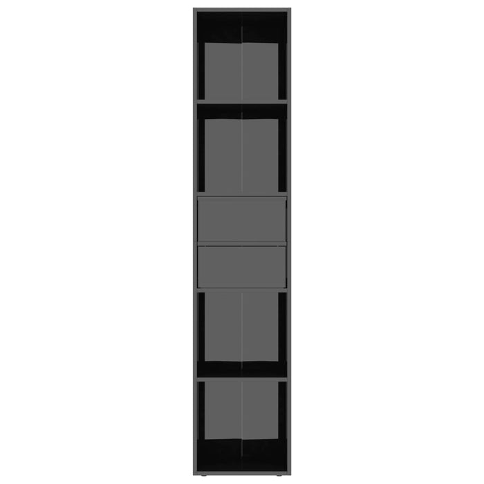 Medina Boekenkast 36x30x171 cm spaanplaat hoogglans zwart