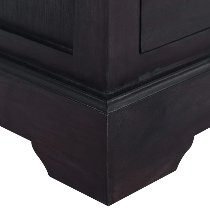 Medina Ladekast 45x35x100 cm massief mahoniehout zwart
