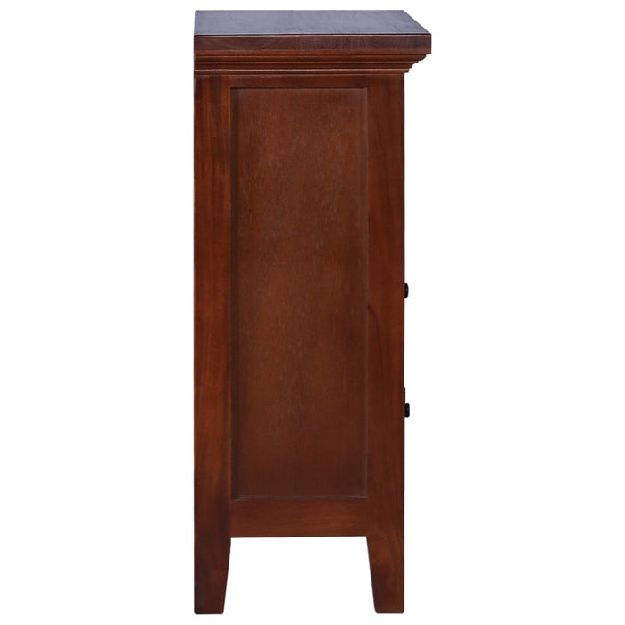 Medina Bijzetkast 60x30x75 cm massief mahoniehout klassiek bruin