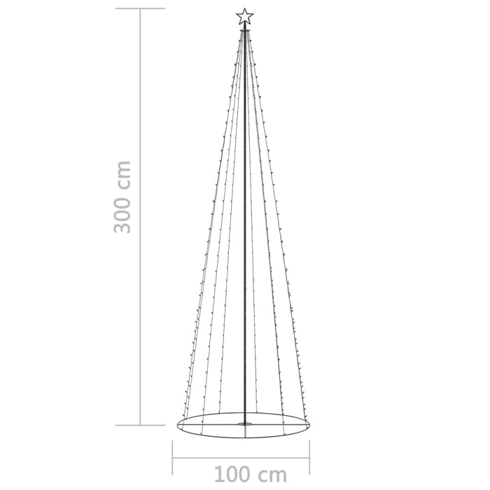 Medina Kegelkerstboom 330 LED's meerkleurig 100x300 cm