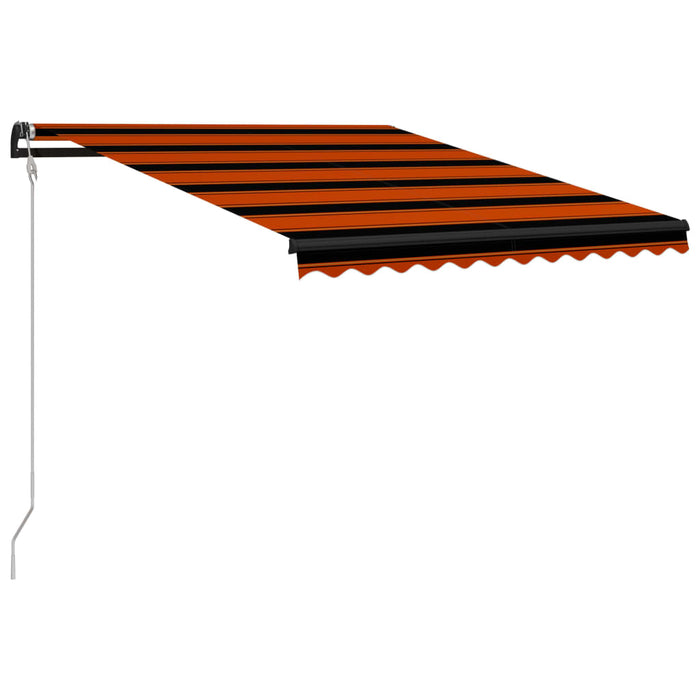 Medina Luifel uittrekbaar met windsensor LED 350x250 cm oranje bruin