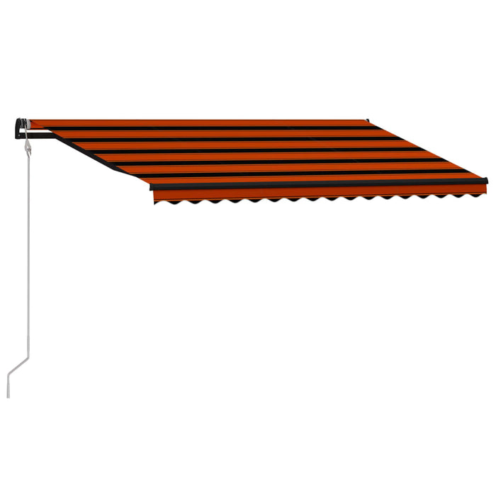 Medina Luifel uittrekbaar met windsensor LED 450x300 cm oranje bruin