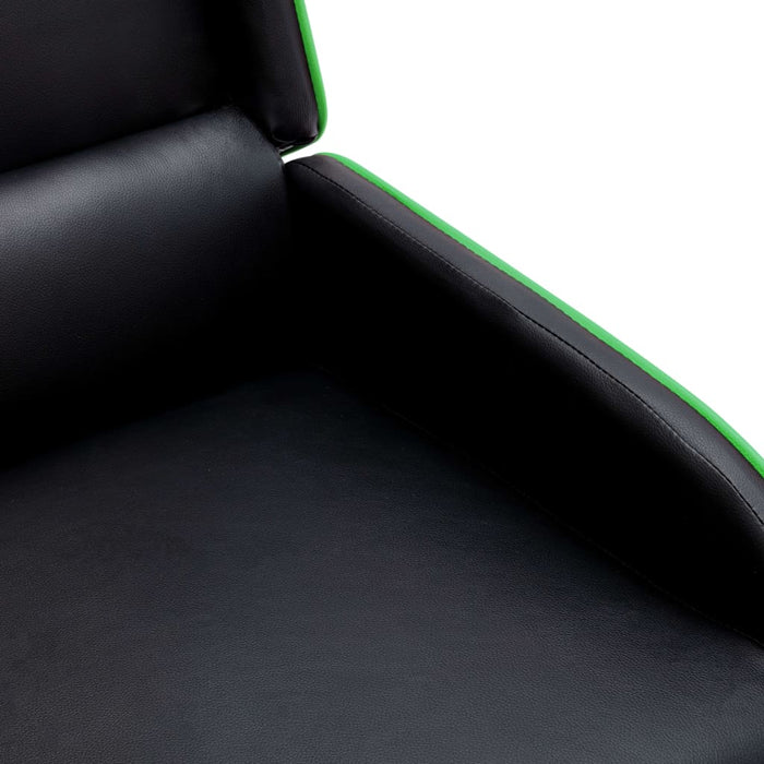 Medina Leunstoel kunstleer zwart en groen