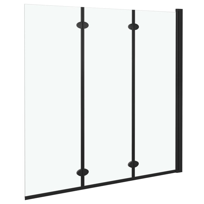 Medina Douchewand inklapbaar 3 panelen 130x138 cm ESG zwart