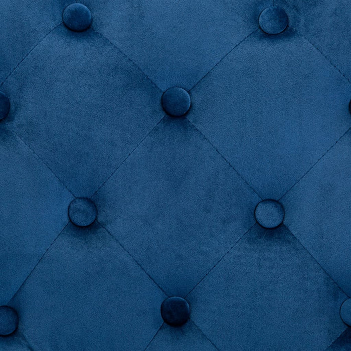 Medina Eetkamerstoelen 6 st fluweel blauw