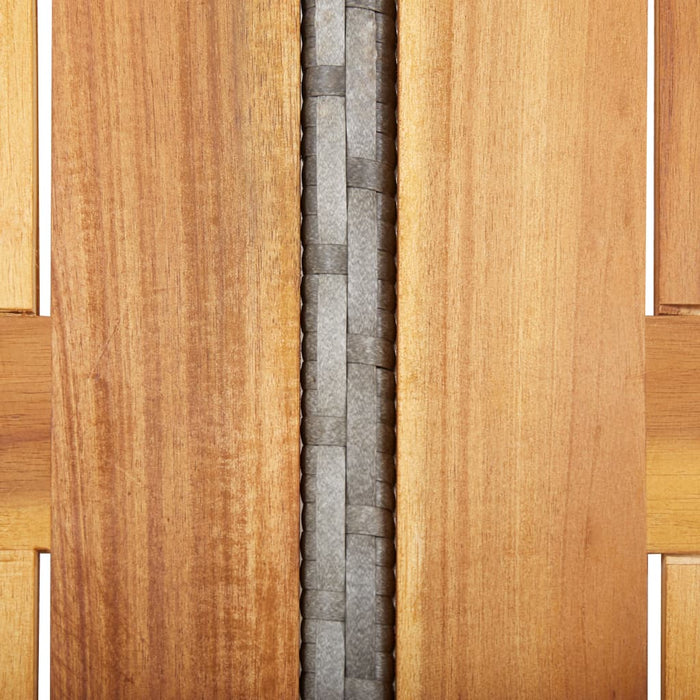 Medina Tuintafel 190x90x75 cm poly rattan en acaciahout grijs